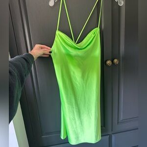 Neon Green Slip Dress